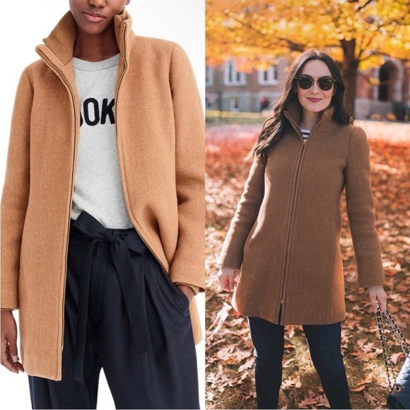 J. Crew | Lodge Coat in Italian Wool - Acorn Brown Fully Lined Peacoat Jacket 4 - Picture 3 of 10
